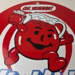 Vintage Kool Aid Sign – Fruit Beverage Mix Powder Porcelain Gas Station Sign - Image 3