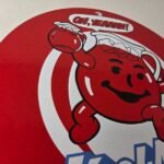 Vintage Kool Aid Sign – Fruit Beverage Mix Powder Porcelain Gas Station Sign - Image 5