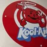 Vintage Kool Aid Sign – Fruit Beverage Mix Powder Porcelain Gas Station Sign - Image 6