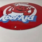 Vintage Kool Aid Sign – Fruit Beverage Mix Powder Porcelain Gas Station Sign - Image 10