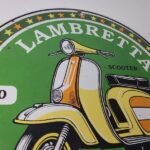 Vintage Lambretta Sign – Scooter Gas Bike Service Porcelain Advertising Sign - Image 5