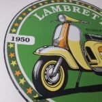 Vintage Lambretta Sign – Scooter Gas Bike Service Porcelain Advertising Sign - Image 6
