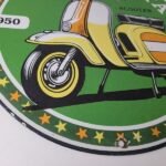 Vintage Lambretta Sign – Scooter Gas Bike Service Porcelain Advertising Sign - Image 7