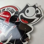 Vintage Large Chevrolet Sign – Felix the Cat Advertisement Gas Porcelain Sign - Image 11