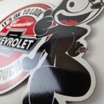 Vintage Large Chevrolet Sign – Felix the Cat Advertisement Gas Porcelain Sign - Image 12