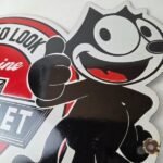 Vintage Large Chevrolet Sign – Felix the Cat Advertisement Gas Porcelain Sign - Image 3