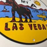 Vintage Las Vegas Travel Sign – Casino Lost My A – Gas Service Pump Plate Sign - Image 11