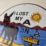 Vintage Las Vegas Travel Sign – Casino Lost My A – Gas Service Pump Plate Sign - Image 12