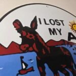 Vintage Las Vegas Travel Sign – Casino Lost My A – Gas Service Pump Plate Sign - Image 5