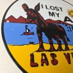Vintage Las Vegas Travel Sign – Casino Lost My A – Gas Service Pump Plate Sign - Image 6