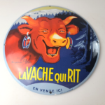 Vintage LaVache Qui Rit Porcelain Sign – Dairy Cow Milk Service Gas Pump Sign - Image 12