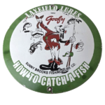 Vintage Layfield Sign – Fishing Lures Sign – Gas Service Pump Plate Sign