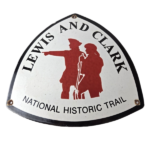 Vintage Lewis & Clark Sign – National Historic Trails Porcelain Gas Pump Sign - Image 2