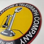 Vintage Lincoln Telephones Sign – Telegraph Phone Gas Porcelain Sign - Image 13