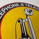 Vintage Lincoln Telephones Sign – Telegraph Phone Gas Porcelain Sign - Image 5