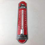 Vintage Lion Gas Sign – Service Station Pump Ad Sign on Porcelain Thermometer - Image 15
