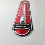 Vintage Lion Gas Sign – Service Station Pump Ad Sign on Porcelain Thermometer - Image 10