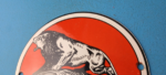 Vintage Lion Gasoline Sign – Motor Gas Service Station Pump Plate Porcelain Sign - Image 8