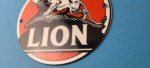 Vintage Lion Gasoline Sign – Motor Gas Service Station Pump Plate Porcelain Sign - Image 10