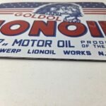Vintage Lion Oil Sign – Service Station Gas Pump Advertising Porcelain Sign - Image 10