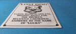 Vintage Lost Dog Porcelain Sign – Wanted Notice Missing Gas Pump Plate Sign - Image 11