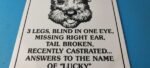 Vintage Lost Dog Porcelain Sign – Wanted Notice Missing Gas Pump Plate Sign - Image 4