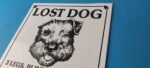 Vintage Lost Dog Porcelain Sign – Wanted Notice Missing Gas Pump Plate Sign - Image 8