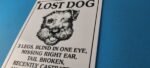 Vintage Lost Dog Porcelain Sign – Wanted Notice Missing Gas Pump Plate Sign - Image 9
