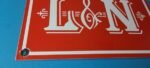 Vintage Louisville Nashville Railroad Sign – Trains Railway Porcelain Gas Sign - Image 7