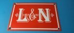 Vintage Louisville Nashville Railroad Sign – Trains Railway Porcelain Gas Sign