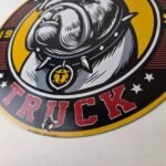 Vintage Mack Trucks Porcelain Sign – Sales Service Gas Pump Advertising Sign - Image 14