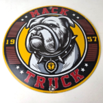 Vintage Mack Trucks Porcelain Sign – Sales Service Gas Pump Advertising Sign - Image 15