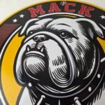 Vintage Mack Trucks Porcelain Sign – Sales Service Gas Pump Advertising Sign - Image 3