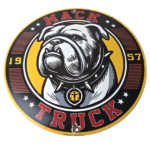 Vintage Mack Trucks Porcelain Sign – Sales Service Gas Pump Advertising Sign