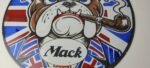 Vintage Mack Trucks Sign – British Bulldog Auto Gas Pump Porcelain Ad Sign - Image 4