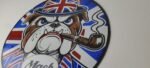 Vintage Mack Trucks Sign – British Bulldog Auto Gas Pump Porcelain Ad Sign - Image 9