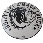 Vintage Mack Trucks Sign – Diesel Bulldog Auto Gas Pump Porcelain Sign - Image 2