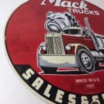 Vintage Mack Trucks Sign – Sales Service Diesel Gas Pump Porcelain Sign - Image 6