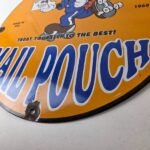 Vintage Mail Pouch Sign – Mickey Mouse Tobacco Chew Gas Pump Porcelain Sign - Image 14