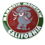 Vintage Mammoth Mountain Sign – California Ski Park Gas Pump Porcelain Sign