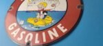 Vintage Marine White Gasoline Sign – Richie Rich Porcelain Auto Gas Pump Sign - Image 10