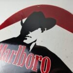 Vintage Marlboro Cigarette Sign – Porcelain Tobacco Gas Pump Plate Sign - Image 12