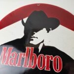 Vintage Marlboro Cigarette Sign – Porcelain Tobacco Gas Pump Plate Sign - Image 3