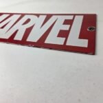 Vintage Marvel Comics Sign – Gas Pump Movie Production Set Wall Theater Sign - Image 14