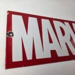 Vintage Marvel Comics Sign – Gas Pump Movie Production Set Wall Theater Sign - Image 5