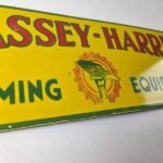 Vintage Massey Harris Porcelain Sign – Farm Implements Tractor Gas Pump Sign - Image 11