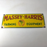 Vintage Massey Harris Porcelain Sign – Farm Implements Tractor Gas Pump Sign - Image 15