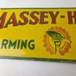 Vintage Massey Harris Porcelain Sign – Farm Implements Tractor Gas Pump Sign - Image 3