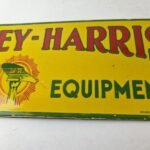 Vintage Massey Harris Porcelain Sign – Farm Implements Tractor Gas Pump Sign - Image 4