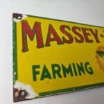 Vintage Massey Harris Porcelain Sign – Farm Implements Tractor Gas Pump Sign - Image 5